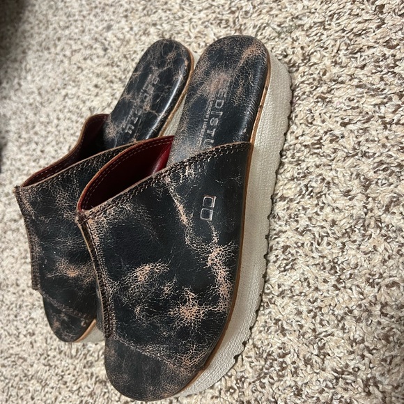 Bed Stu Fairlee II Black Lux Leather Slide Size 8.5 - Picture 3 of 5